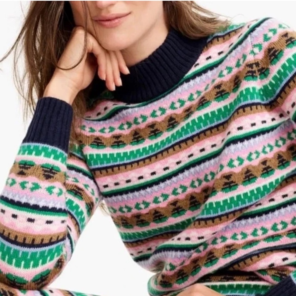 J. Crew Fair Isle Crewneck Sweater
